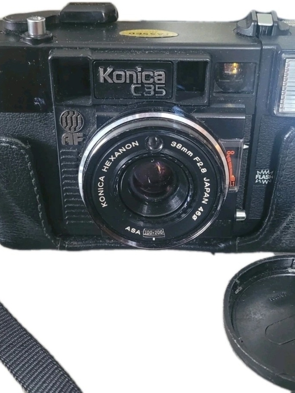 Konica C35 EF D Hexanon 38mm f2.8 point&shoot Film Camera,  Case included